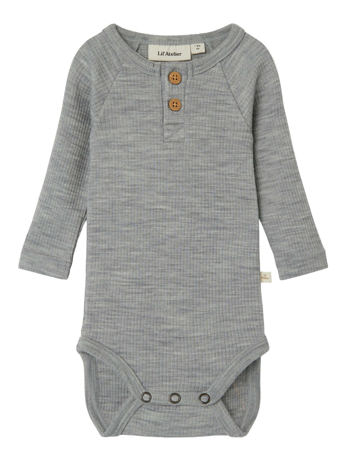 Lil Atelier Fable Wool Body Grey Melange 56cm