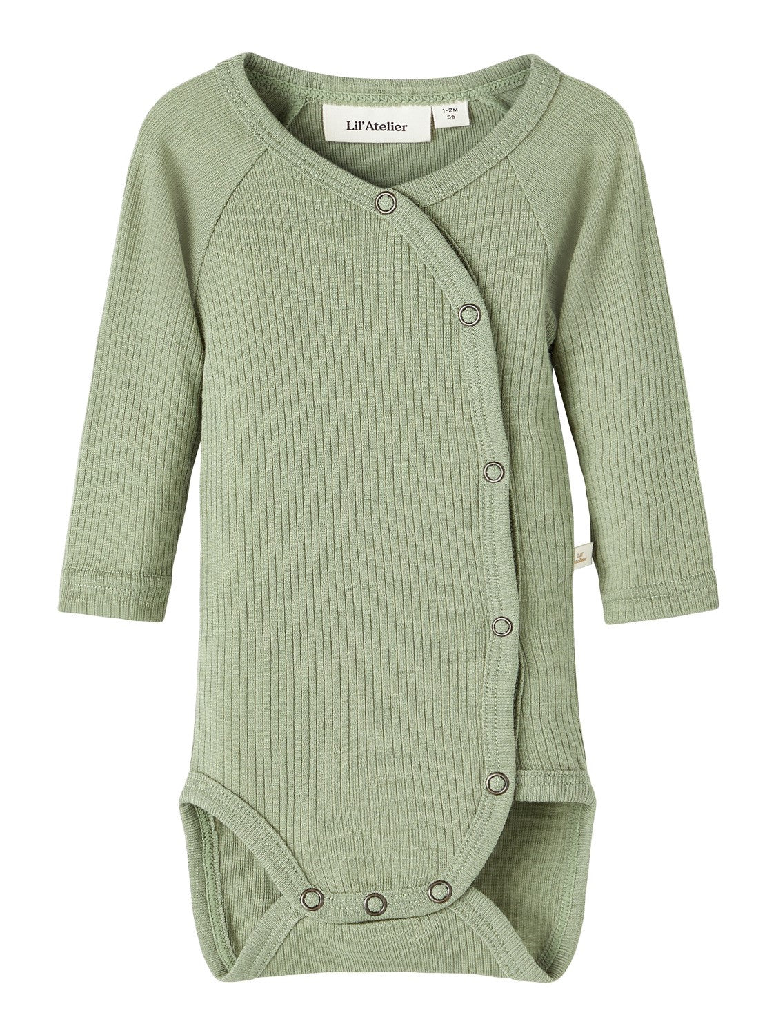 Lil Atelier Fable Wool Body Oil Green Melange 56cm