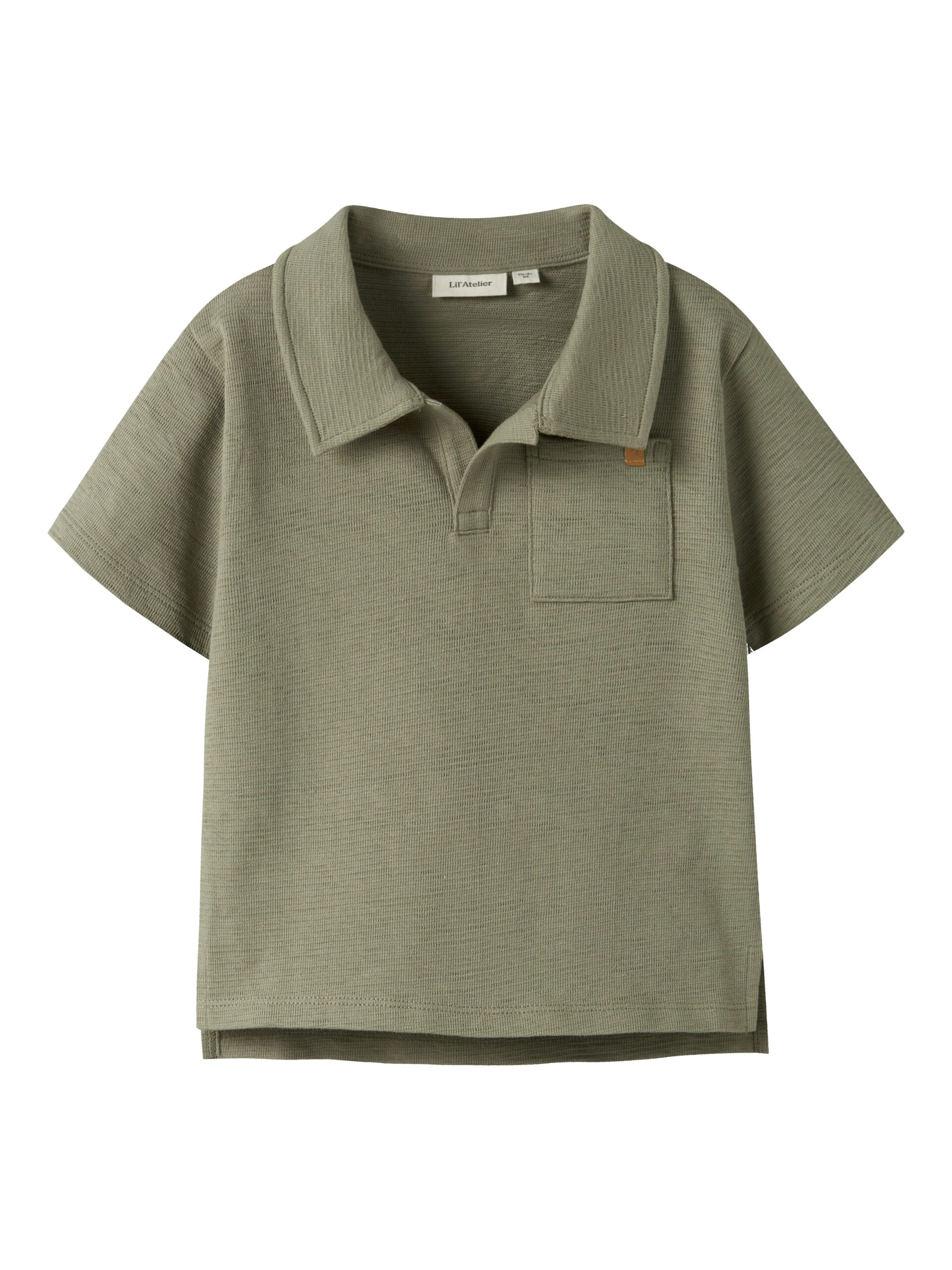 Lil Atelier Falk Ss Loose Polo Top Overland Trek 92 Cm