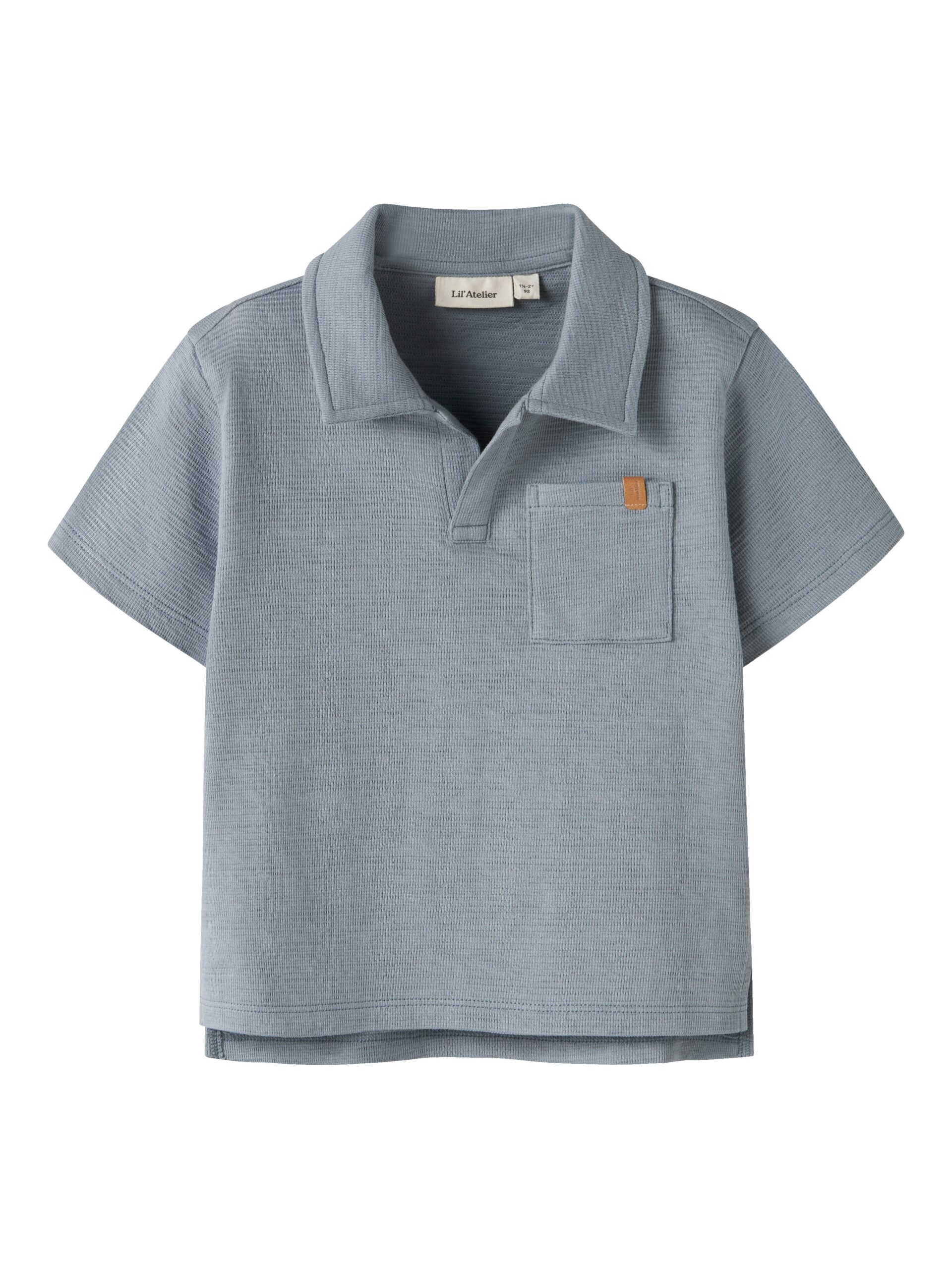 Lil Atelier Falk Ss Loose Polo Top Tradewinds 92 Cm