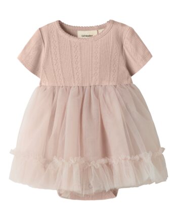 Lil Atelier Fanella Ss Body Tulle Dress Peach Whip 68 Cm