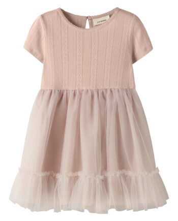 Lil Atelier Fanella Ss Tulle Dress Peach Whip 92 Cm