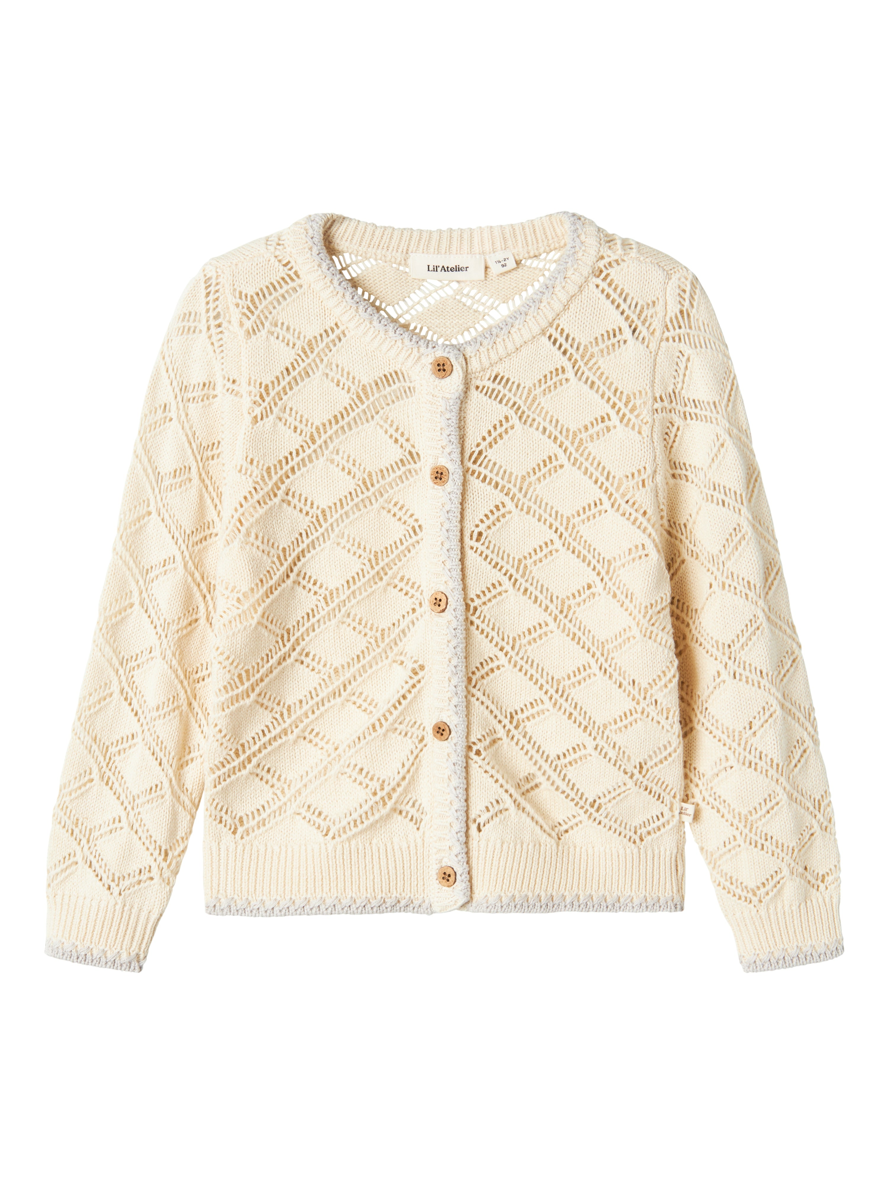 Lil Atelier Fanna Knit Cardigan Turtledove 92 Cm