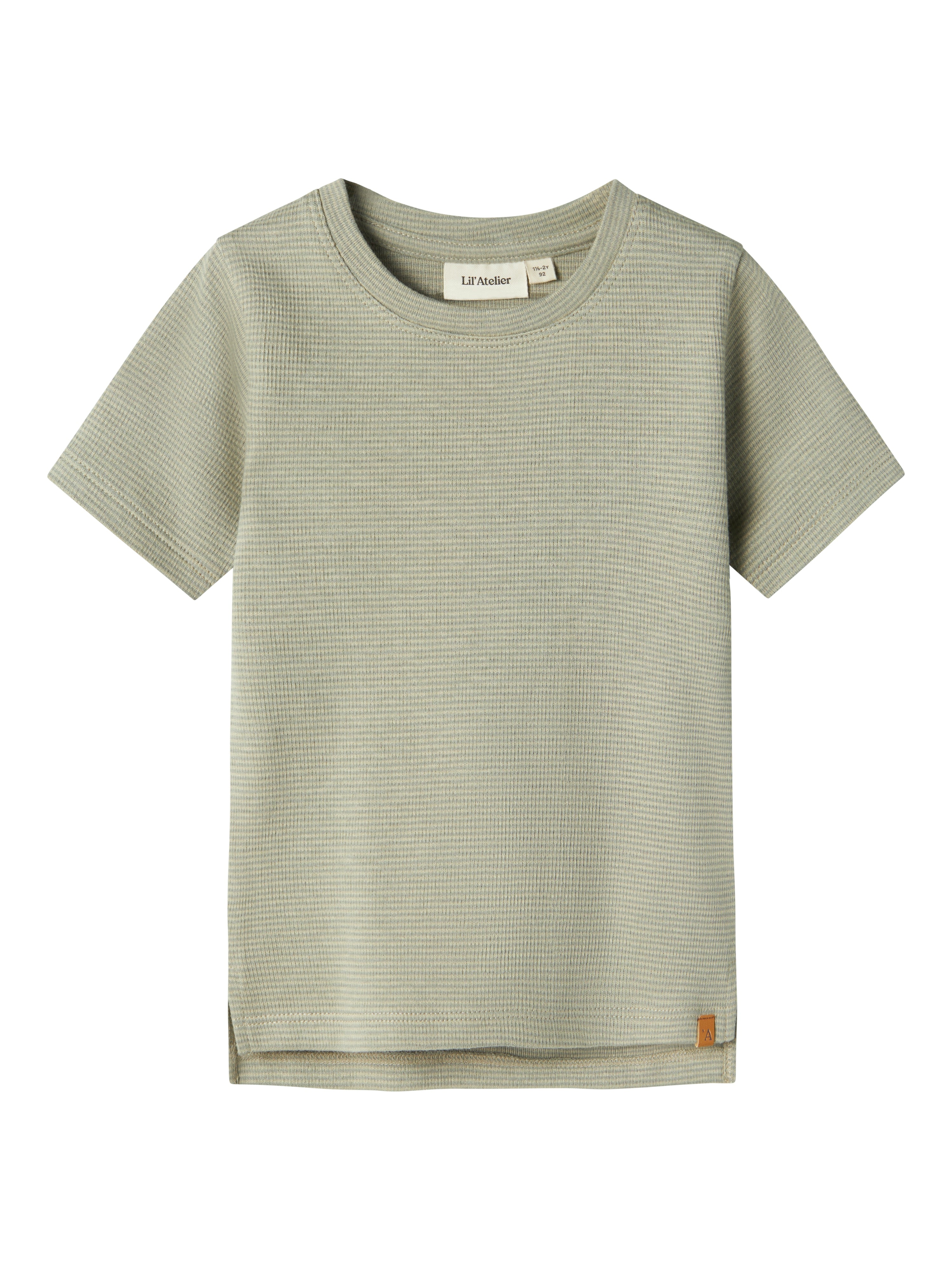 Lil Atelier Feng Ss Slim Top Moss Gray 92 Cm