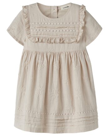 Lil Atelier Feronia Ss Loose Dress Pumice Stone 92 Cm