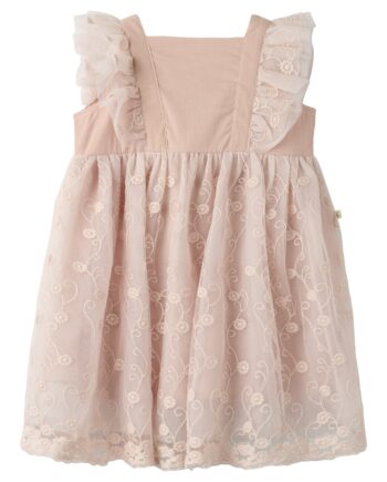 Lil Atelier Feya Tulle Dress Peach Whip 92 Cm