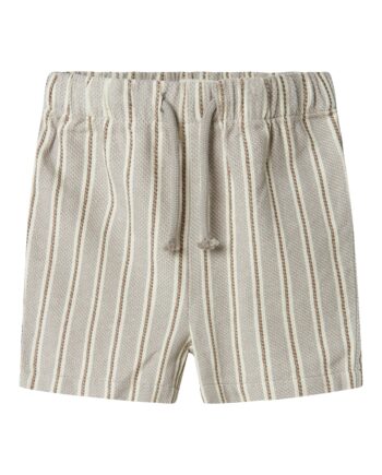 Lil Atelier Frede Stripe Loose Shorts Mourning Dove 92 Cm