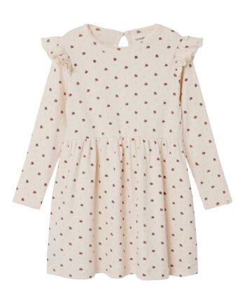 Lil Atelier Gago Kee Dress Med Mariehøne Whitecap Gray 92 Cm