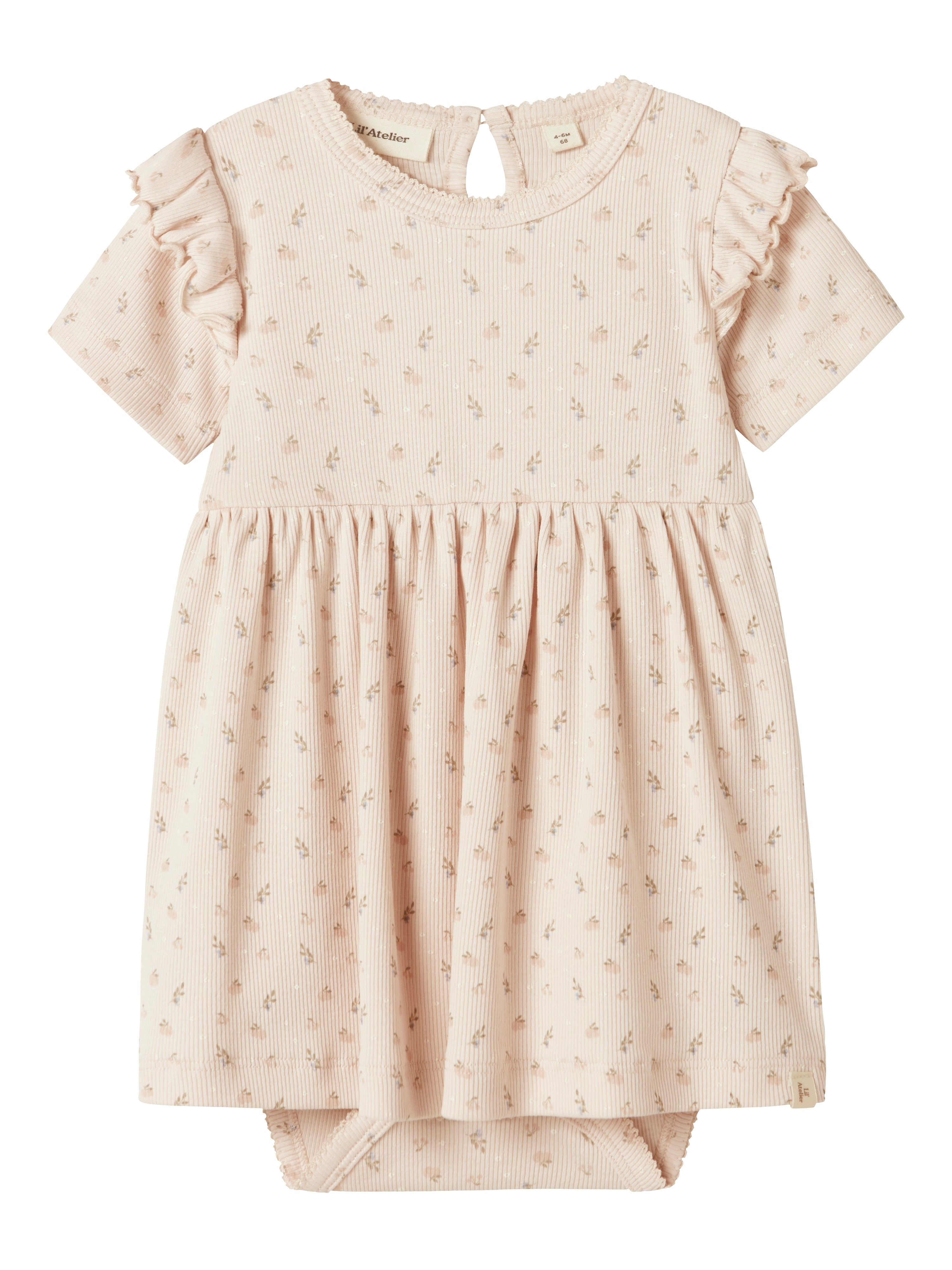Lil Atelier Gago Kef Ss Body Dress Peach Blush 56 Cm