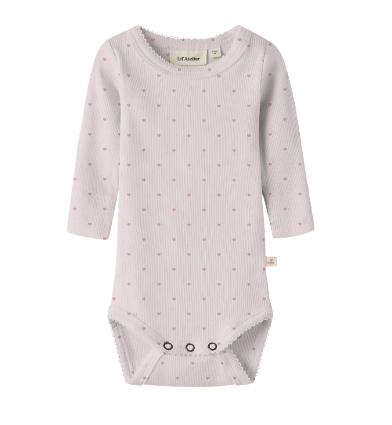 Lil Atelier Gago Ls Slim Body Noos Hushed Violet Heart 56 Cm