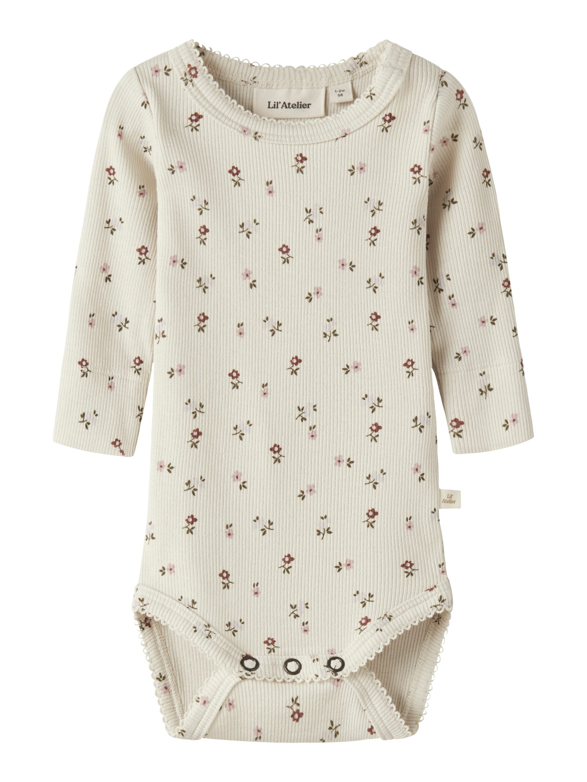 Lil Atelier Gago Ls Slim Body Noos Turtledove Flower 56 Cm