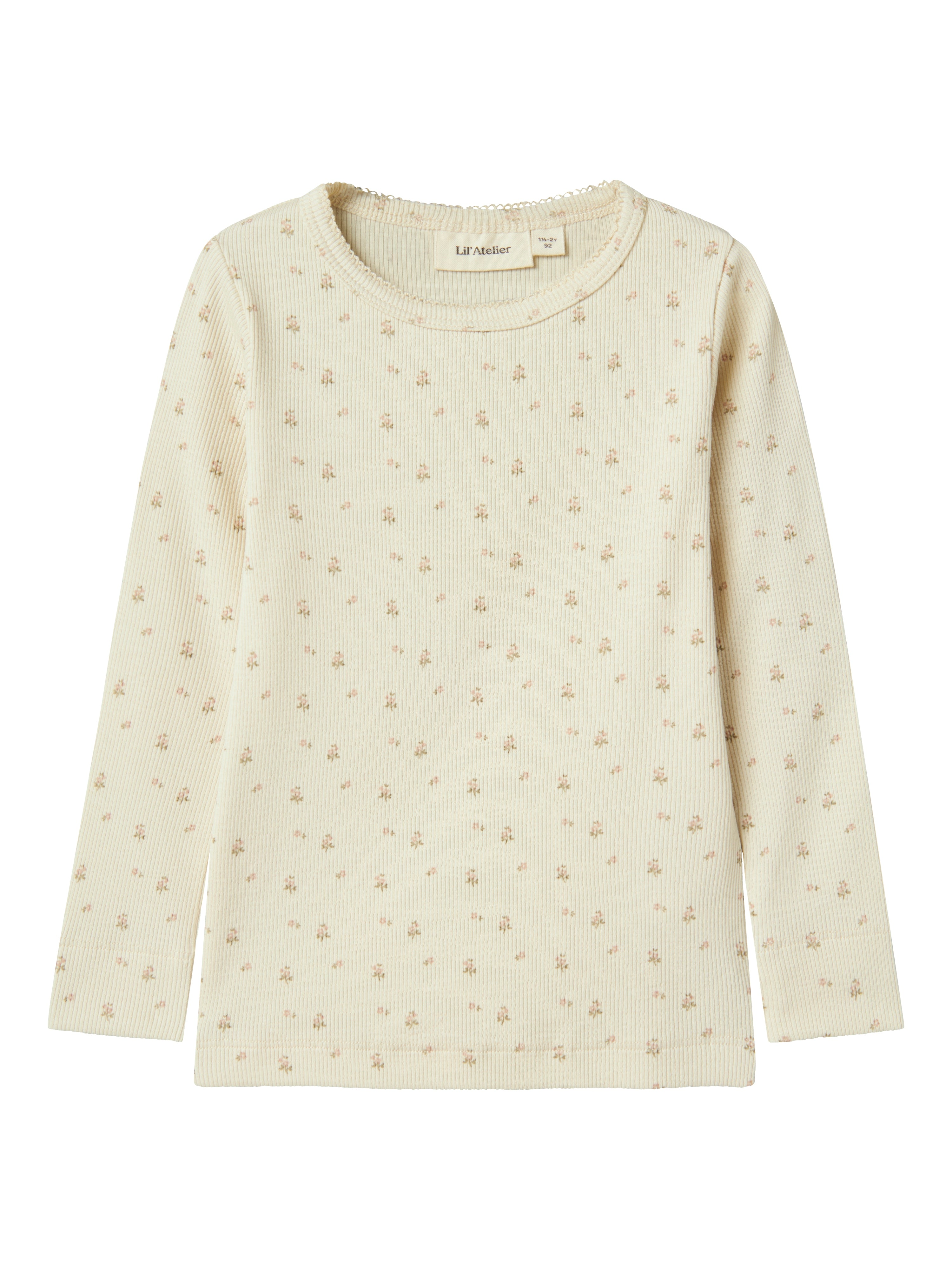 Lil Atelier Gago Slim Shirt Turtledove Flower 92 Cm
