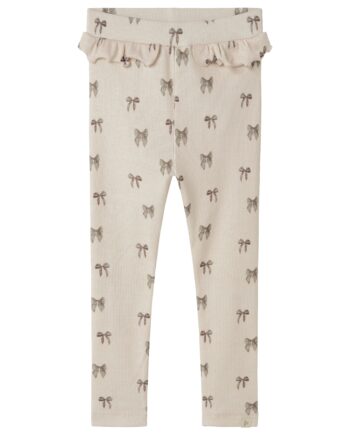 Lil Atelier Gavo Efi Slim Leggings Noos Silver Peony Bow 92 Cm