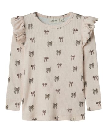 Lil Atelier Gavo Eko Slim Top Noos Silver Peony Bow 92 Cm