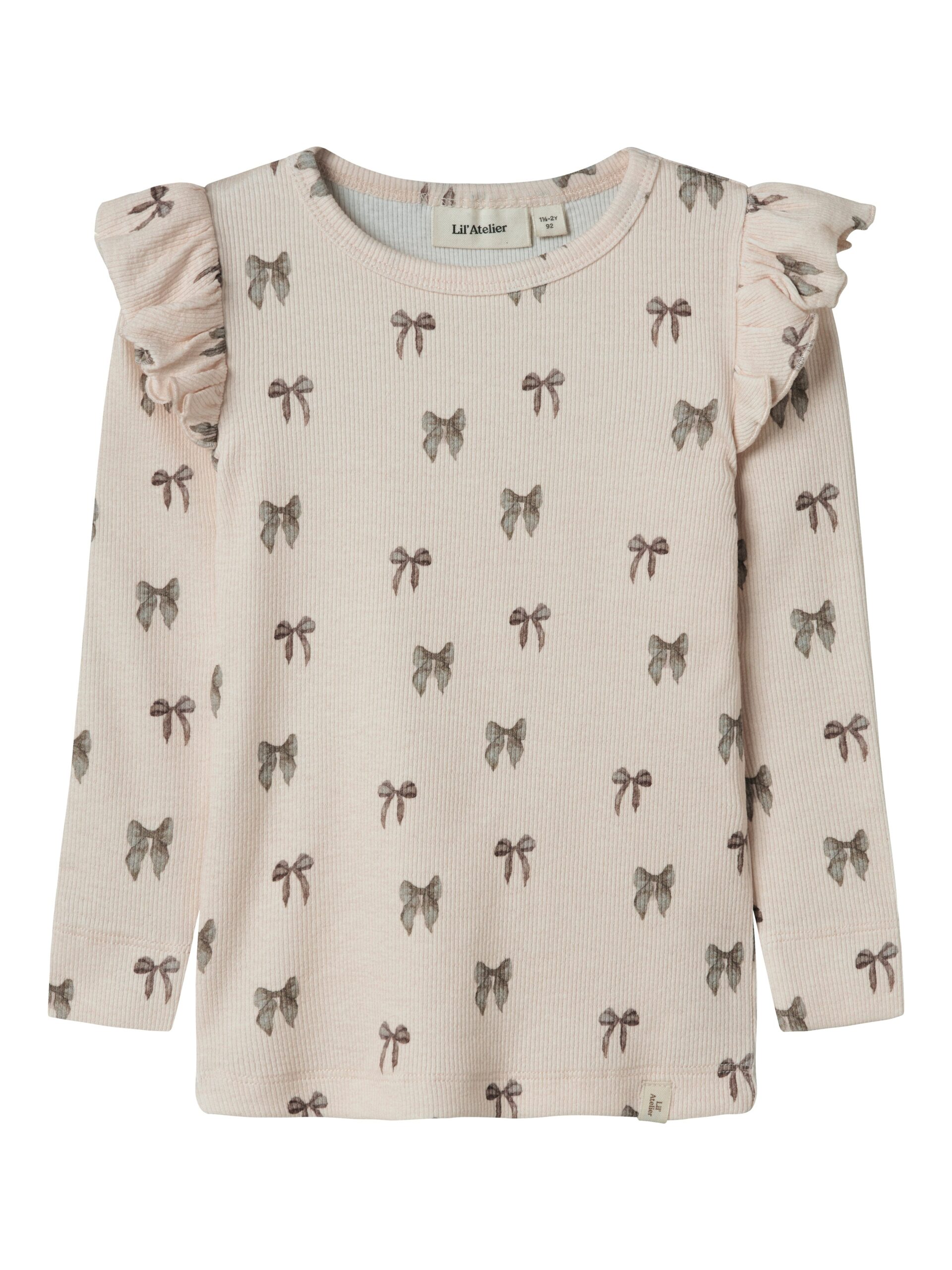 Lil Atelier Gavo Eko Slim Top Noos Silver Peony Bow 92 Cm
