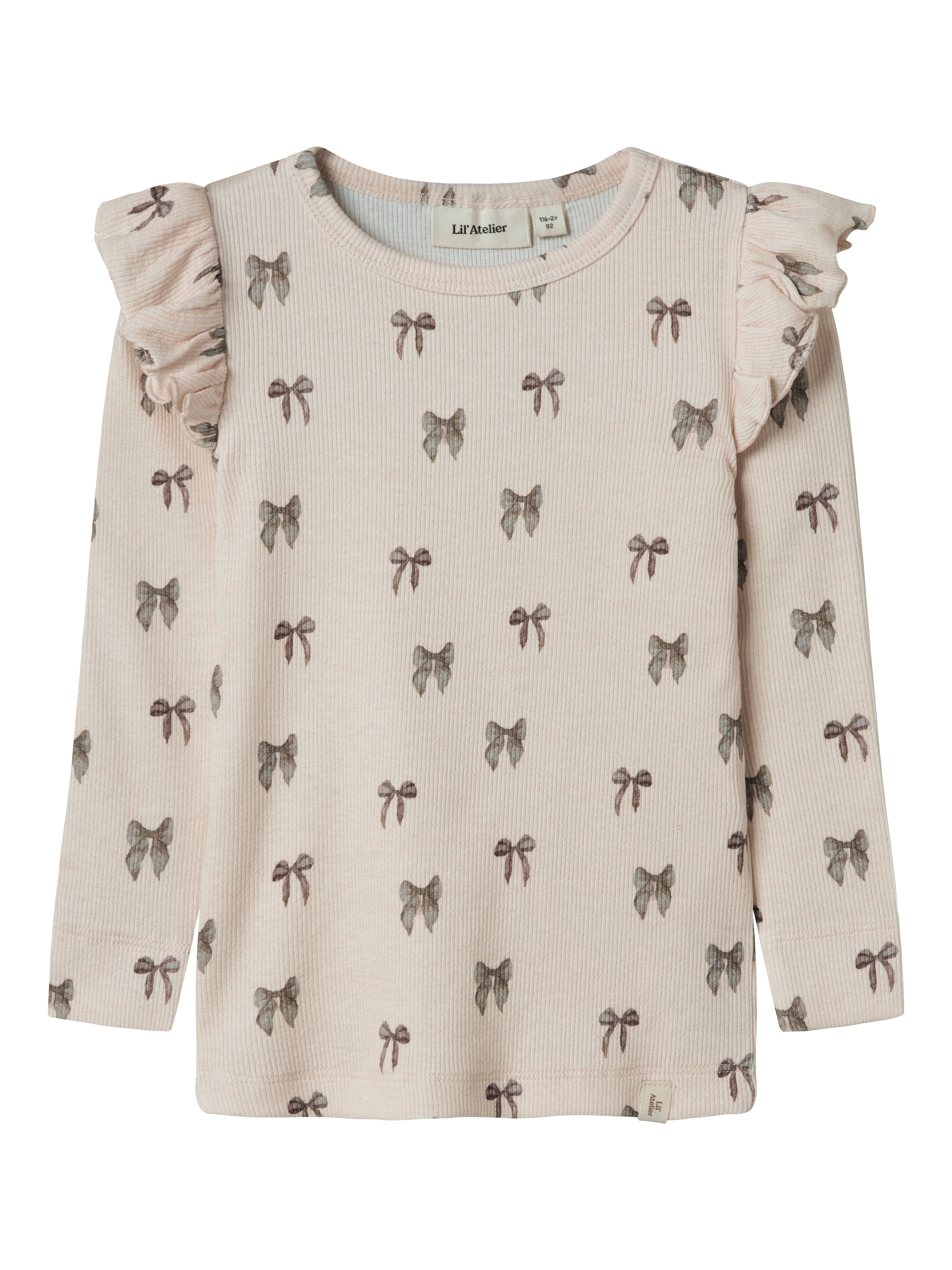 Lil Atelier Gavo Eko Slim Top Noos Silver Peony Bow 92 Cm