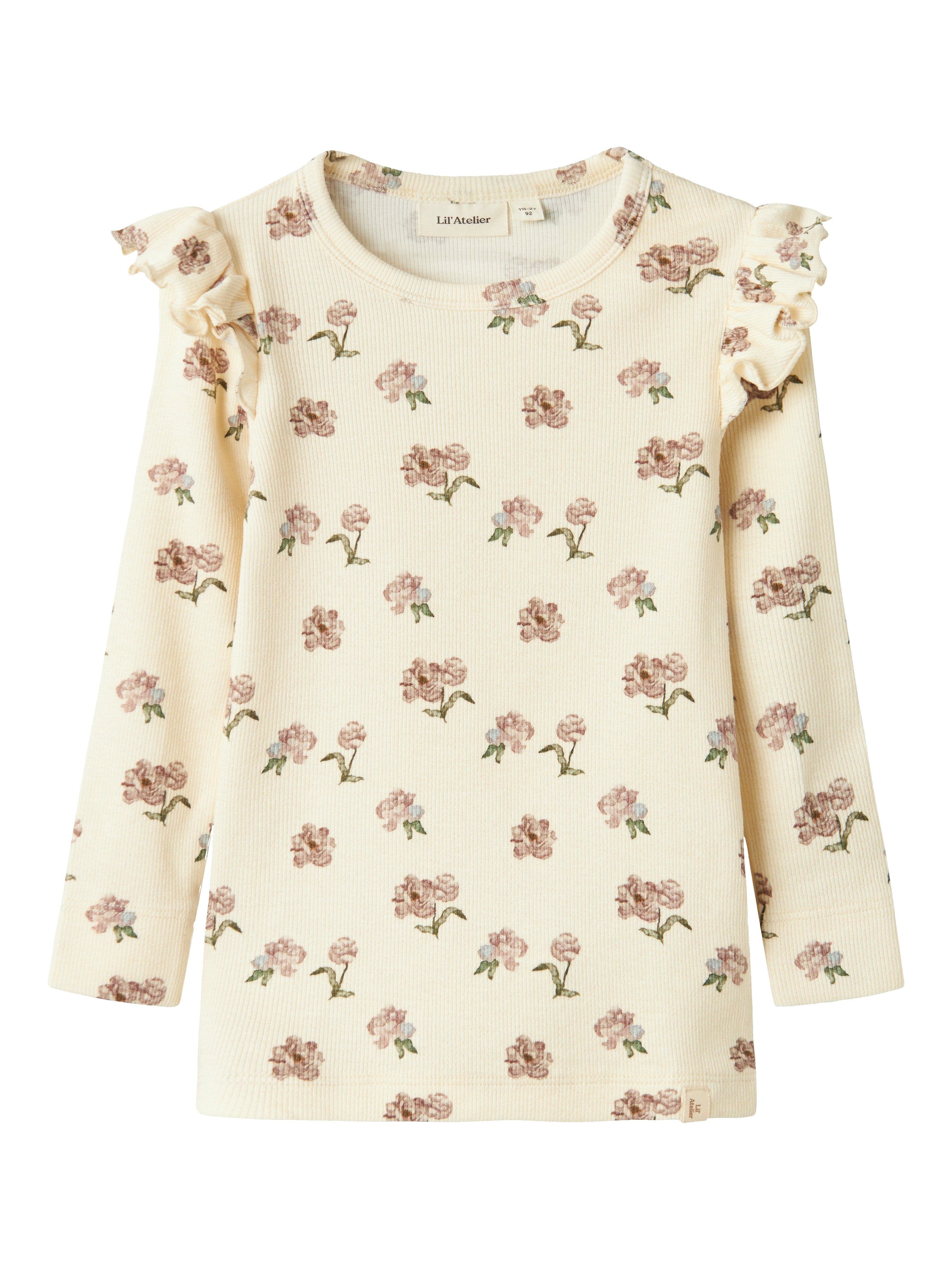 Lil Atelier Gavo Eko Slim Top Turtledove Peony 92 Cm