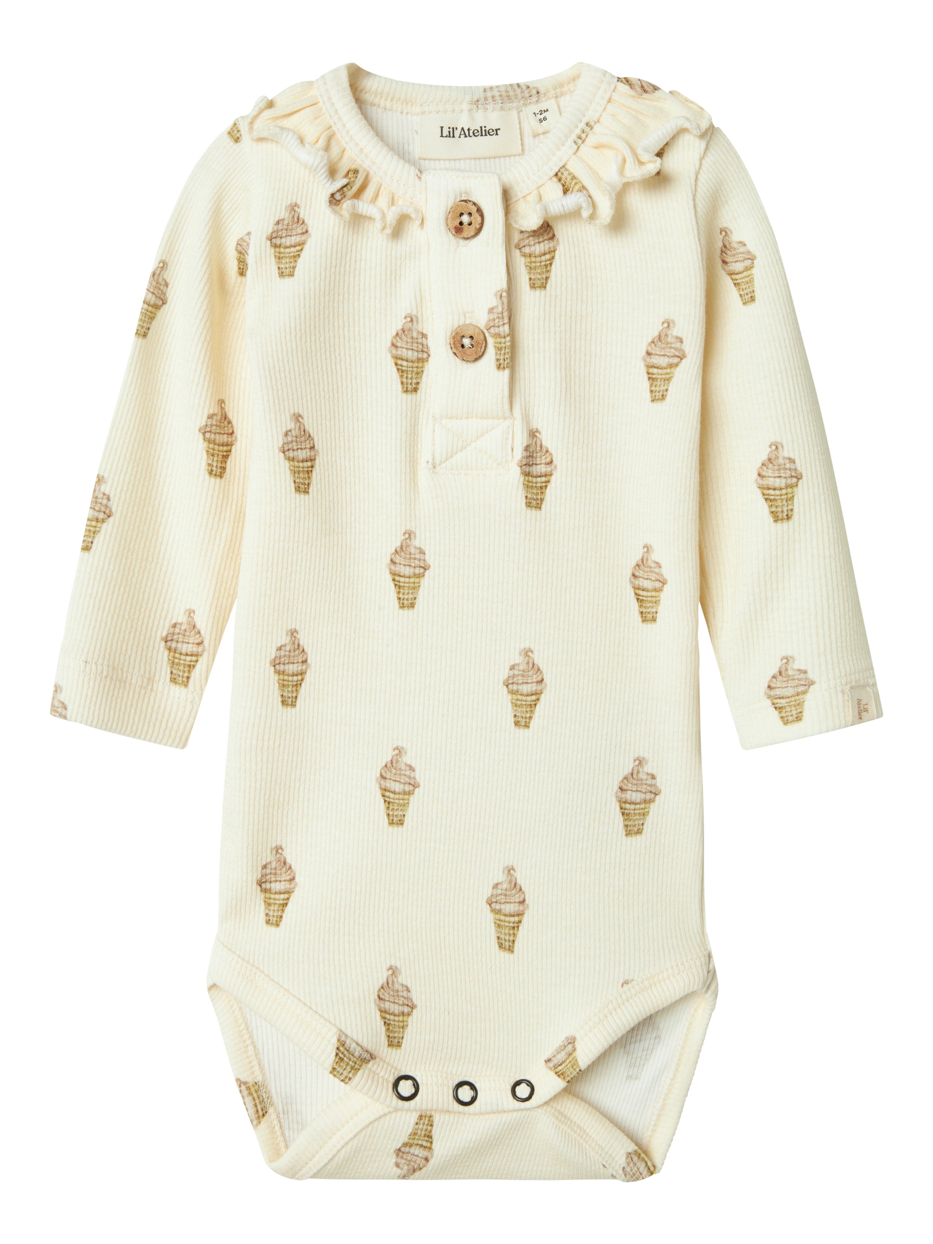 Lil Atelier Gavo Emo Body Turtledove Ice Cream 56 Cm