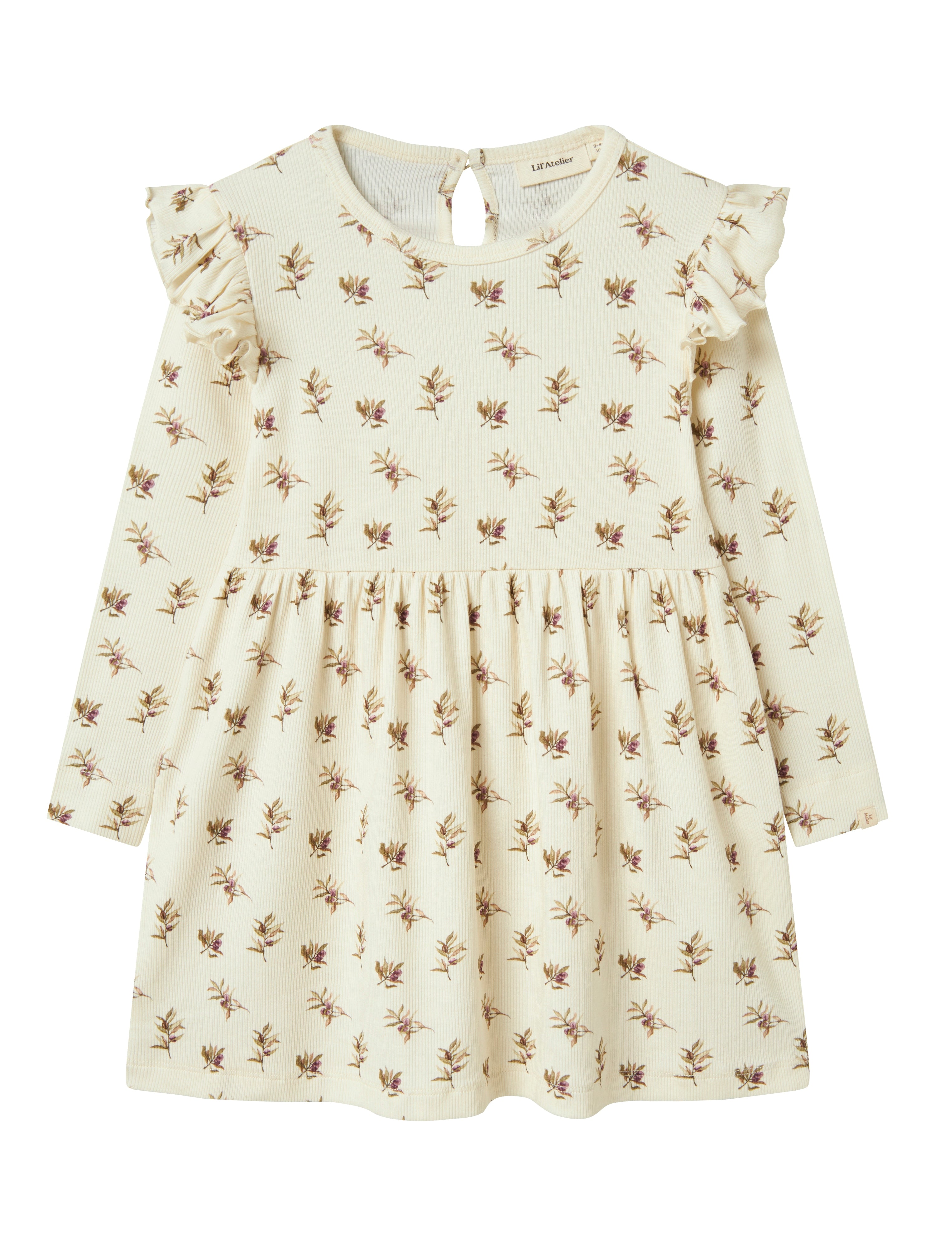 Lil Atelier Gavo Eno Dress Turtledove Olive 92 Cm