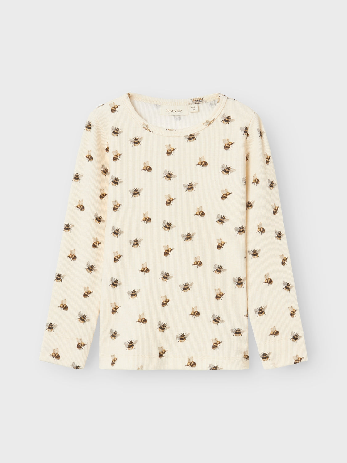Lil Atelier Gavo Kim Slim Top Med Humlebi Turtledove 92 Cm