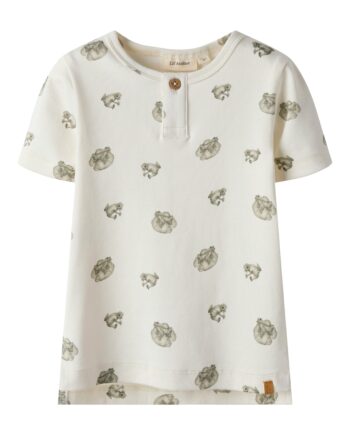 Lil Atelier Gayo Sil Ss Top Coconut Milk Frog 92 Cm
