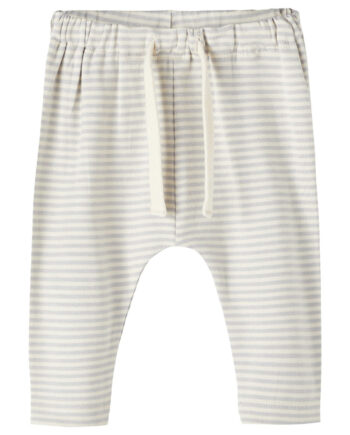 Lil Atelier Geo Loose Pant Harbor Mist   Stribet 56 Cm