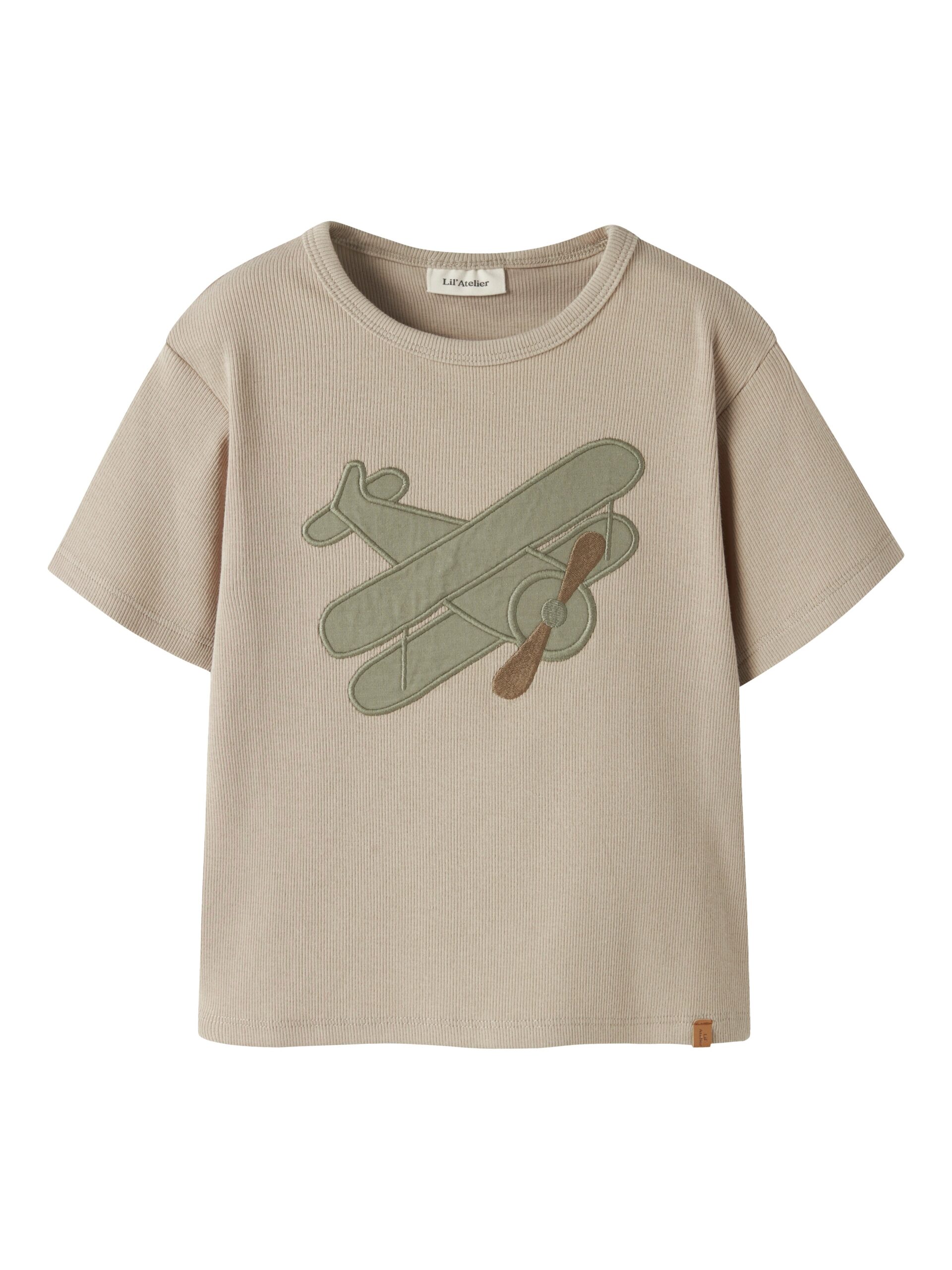 Lil Atelier Halli His Ss Loose Top Oxford Tan 92 Cm