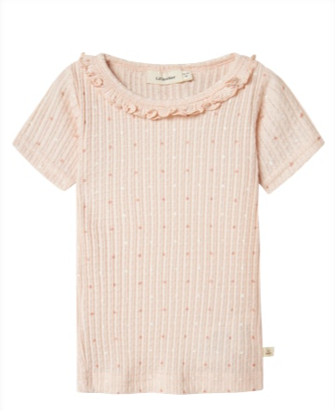 Lil Atelier Hulla Hua Ss Slim Top Peach Whip 92 Cm