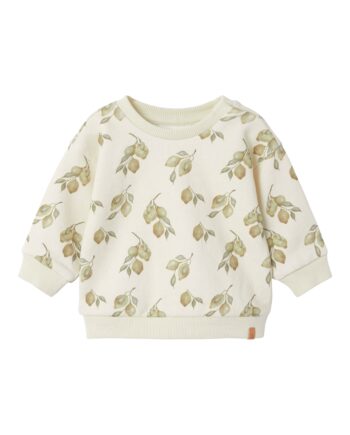 Lil Atelier Jobo Kio Loose Sweat Shirt Turtledove Lemons 56 Cm