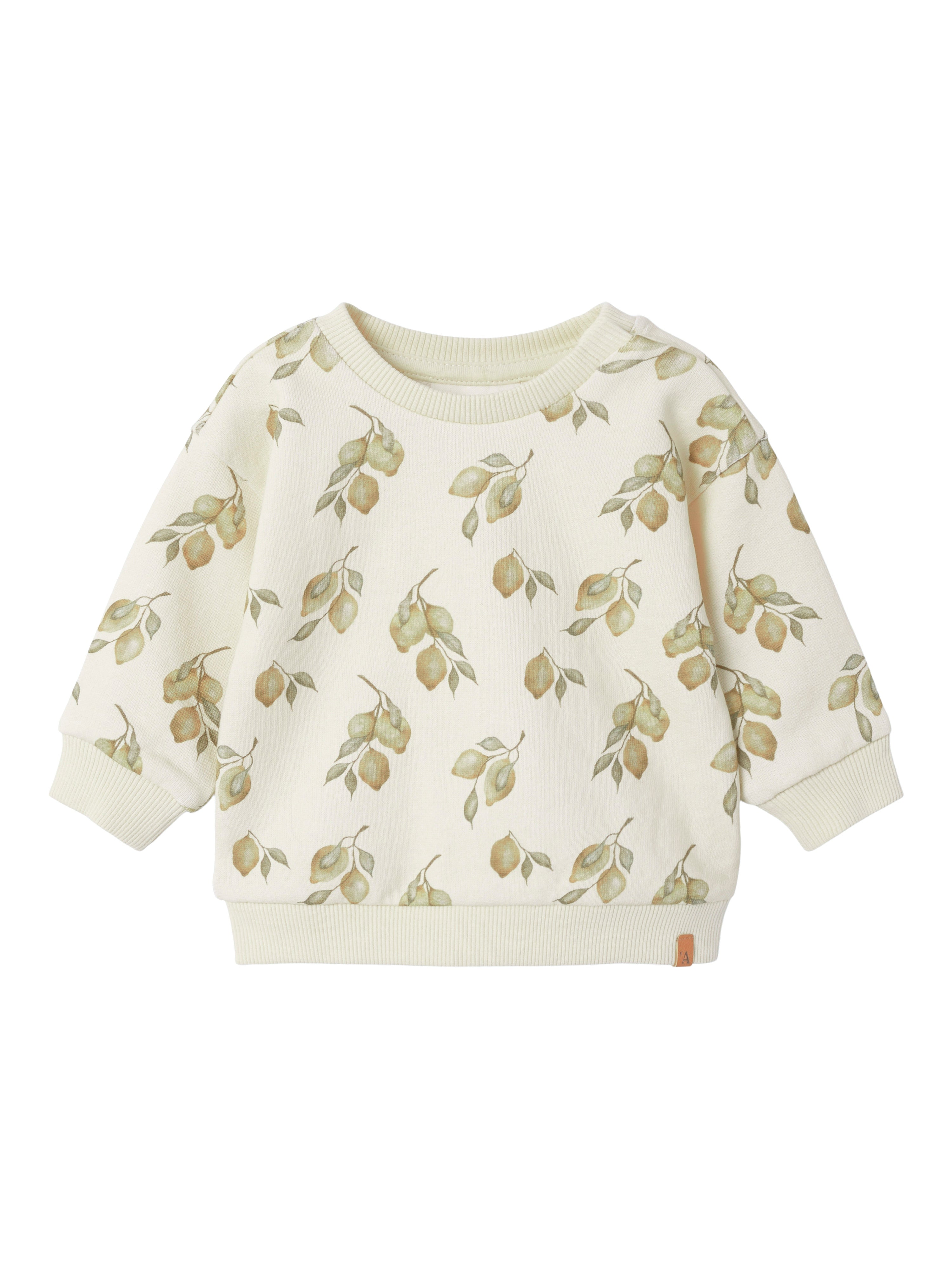 Lil Atelier Jobo Kio Loose Sweat Shirt Turtledove Lemons 56 Cm