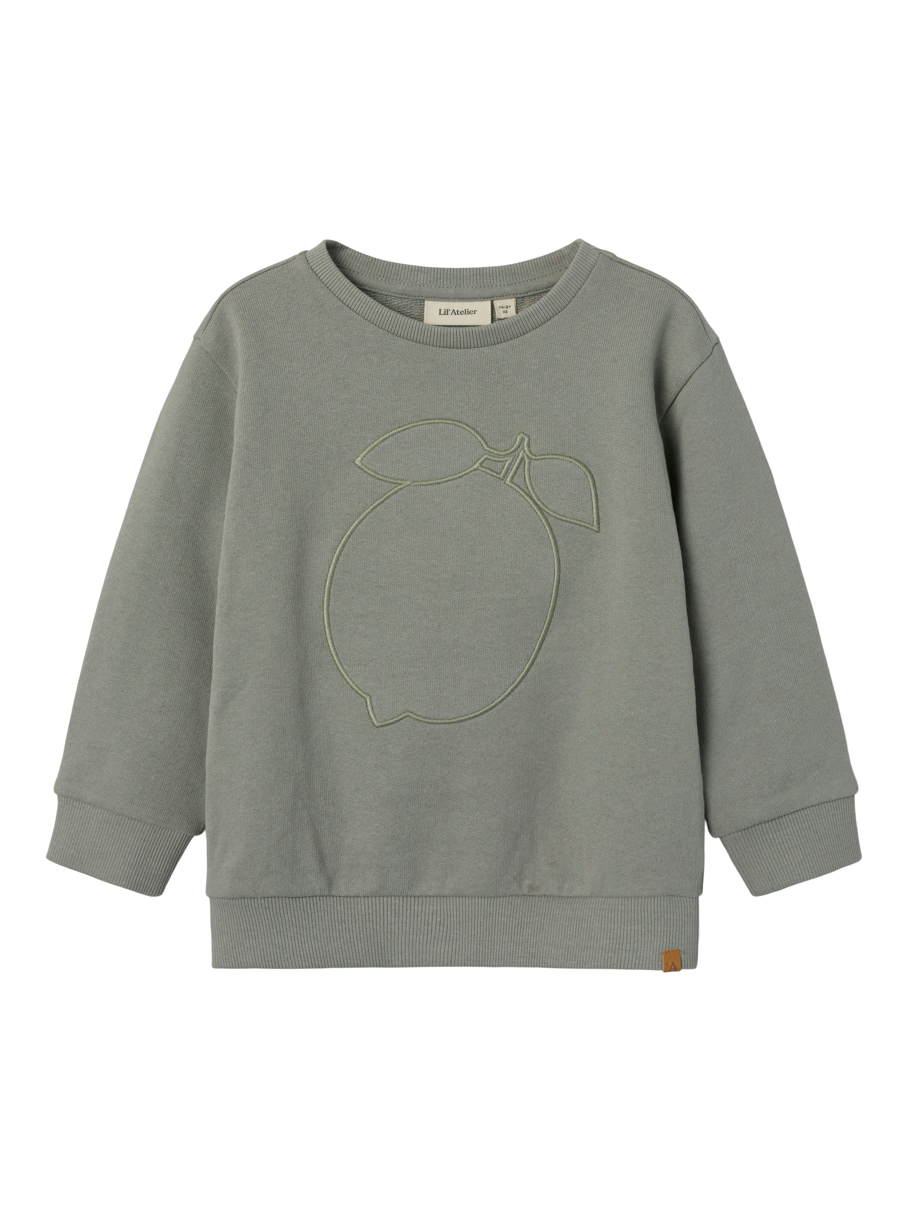 Lil Atelier Jobo Nuo Loose Sweat Shirt Forest Fog 92 Cm