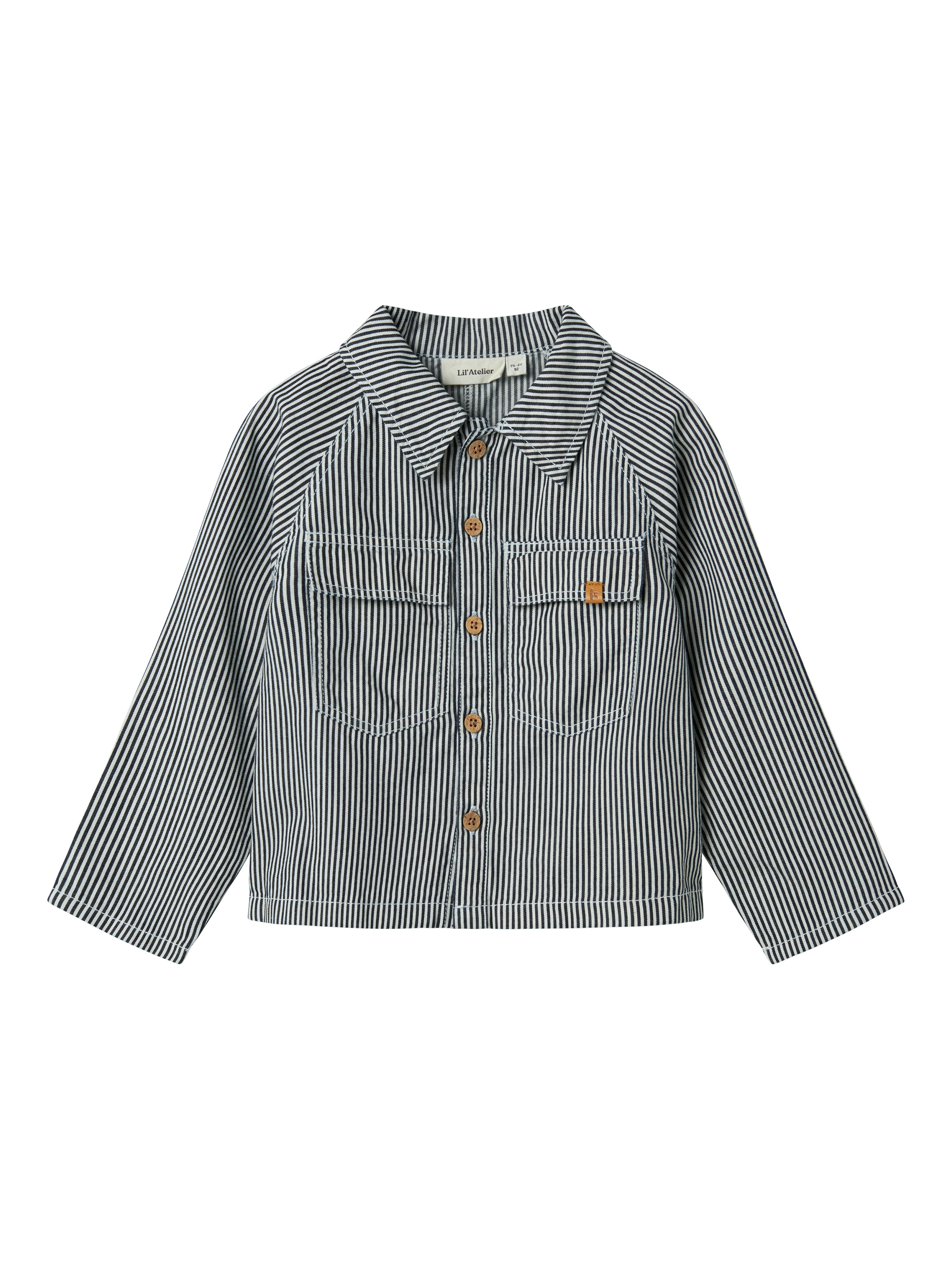 Lil Atelier Kasper Loose Twill Shirt Dark Blue Denim 92 Cm