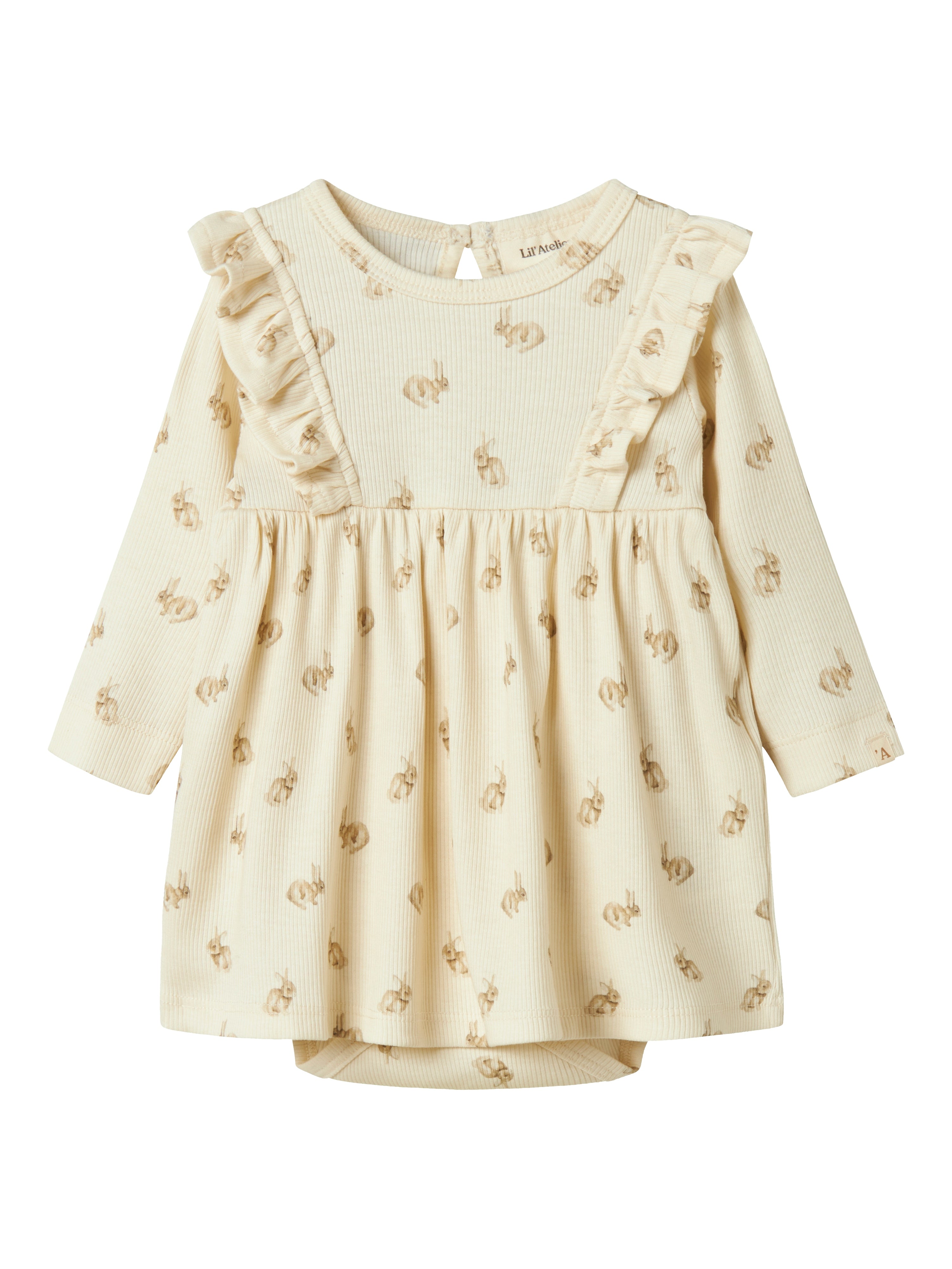 Lil Atelier Lavo Emo Bodydress Turtledove Rabbit 56 Cm