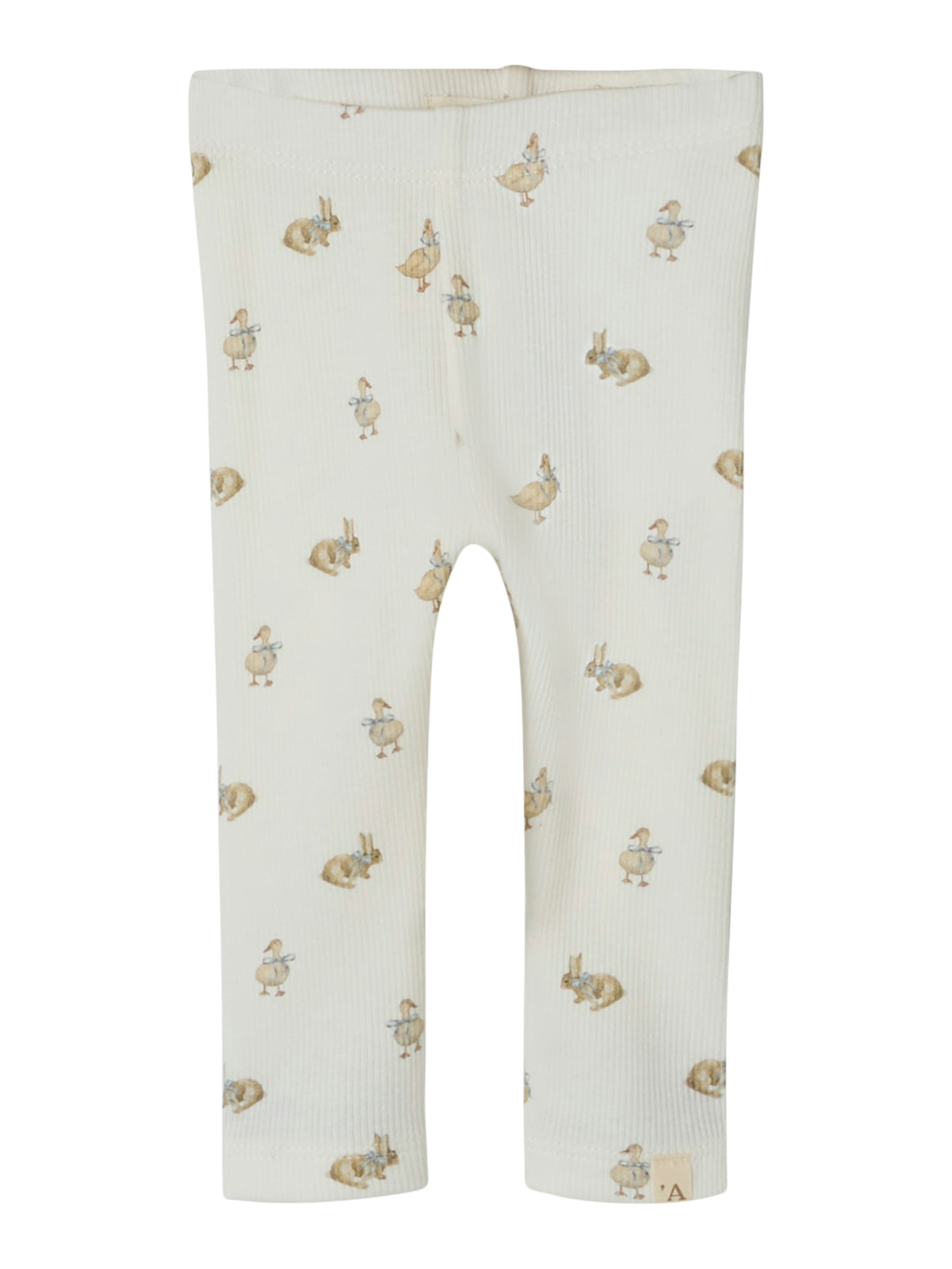 Lil Atelier Lavo Emo Leggings Coconut Milk 56 Cm