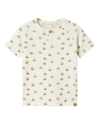 Lil Atelier Lavo Eni Ss Top Coconut Milk Boat 92 Cm