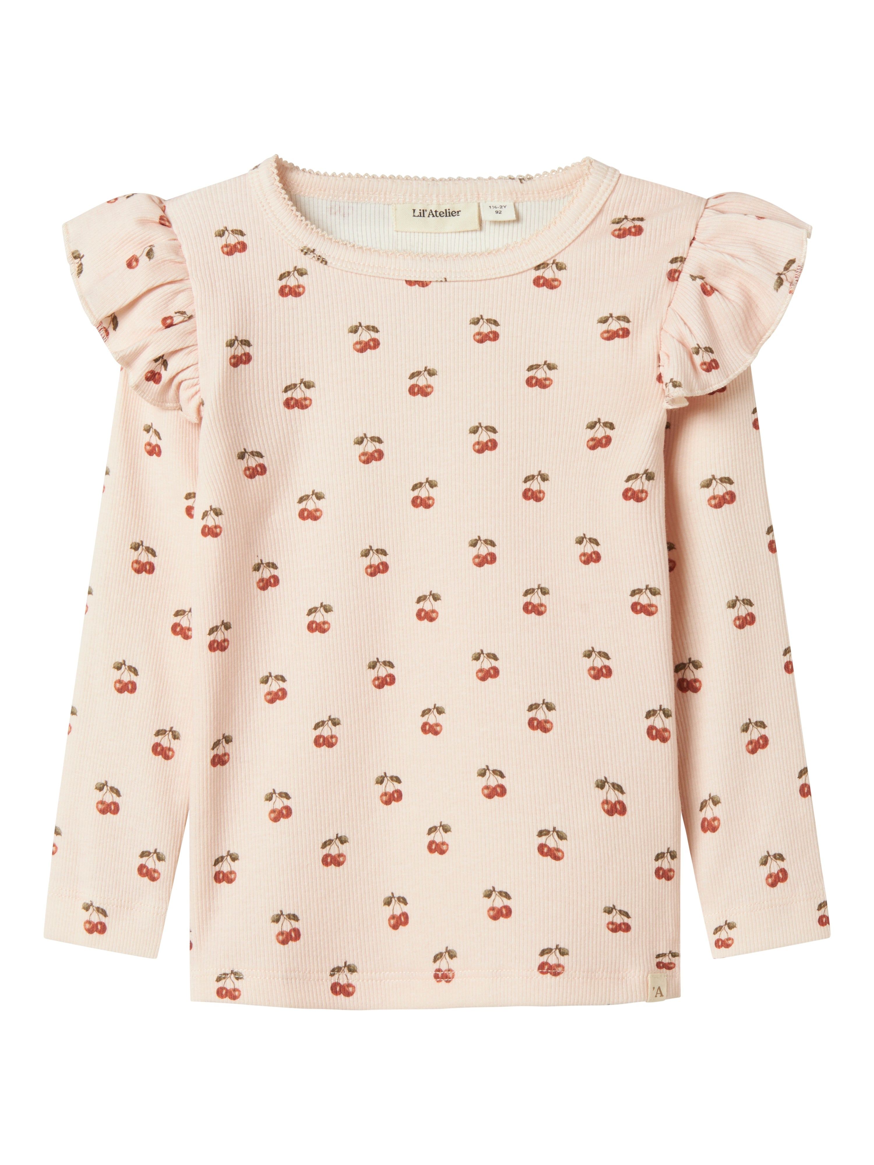Lil Atelier Lavo Eve Slim Top Silver Peony Cherry 92 Cm