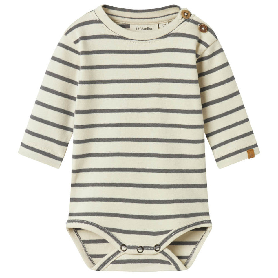Lil Atelier Limia Ls Body Turtledove Poppy Seed 56 Cm