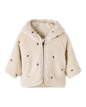 Lil Atelier Nalo Loose Sherpa Jakke Baby Fog 56 Cm
