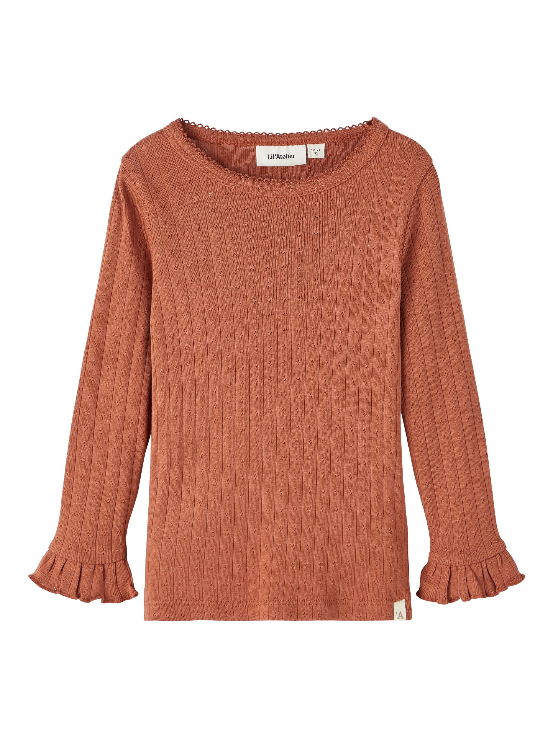 Lil Atelier Rachel Slim Poientelle Bluse Baked Glay 92 Cm
