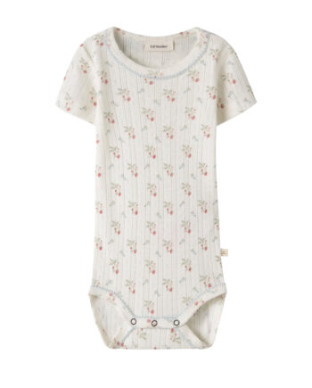 Lil Atelier Rachello Duna Ss Slim Body Coconut Milk Strawberry 56 Cm
