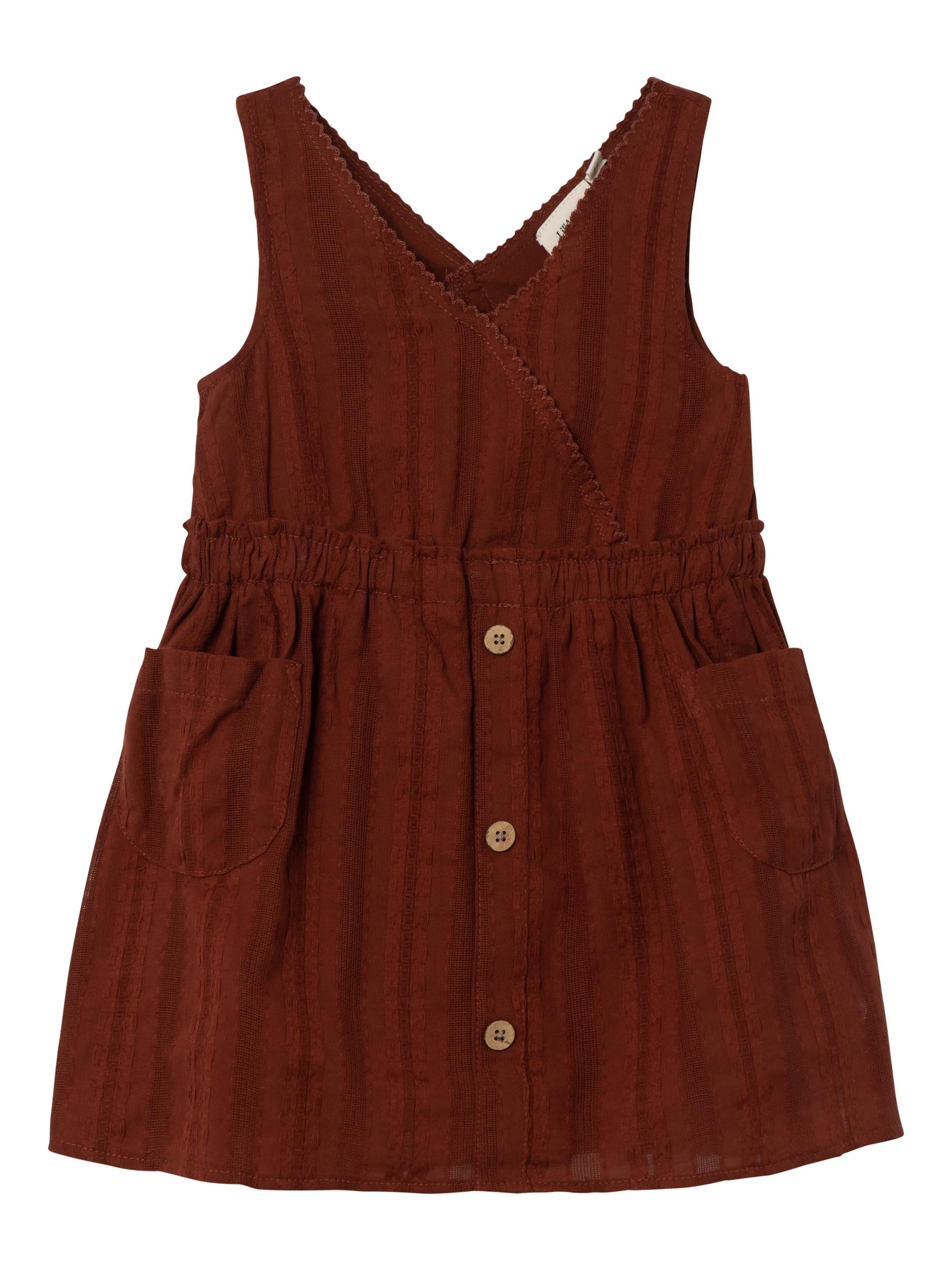 Lil Atelier Runa Dress Fired Brick 92 Cm