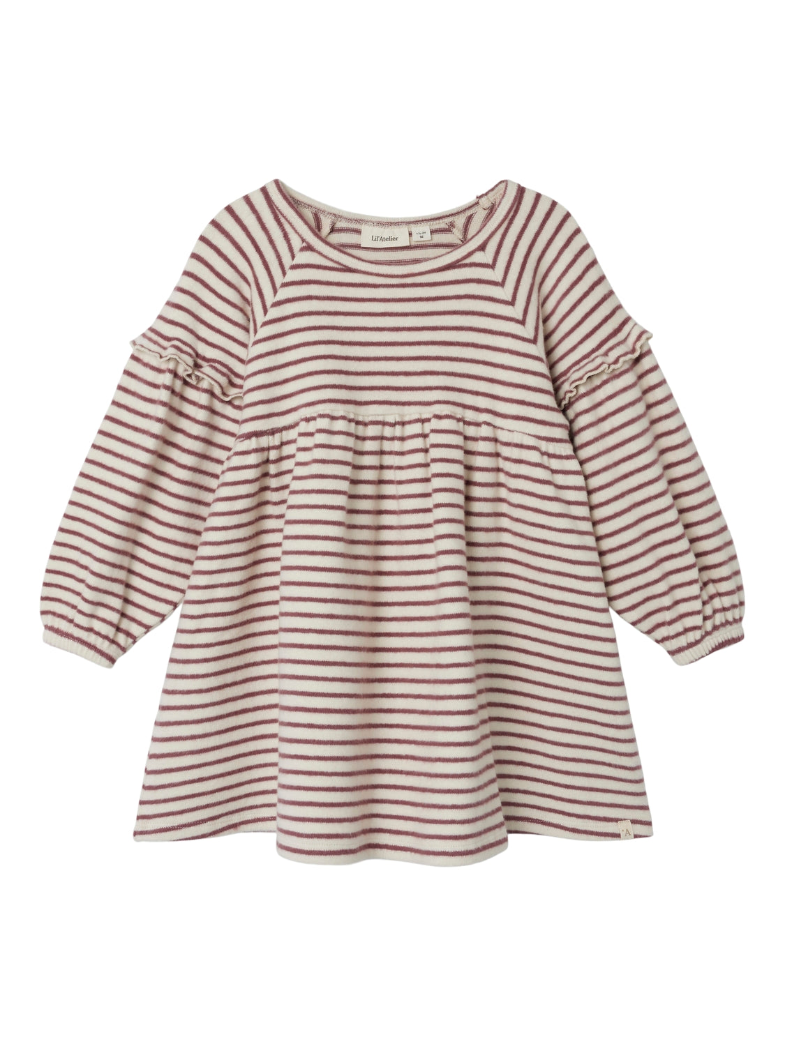 Lil Atelier Thoro Dress Stripe Birch Rosebrown 92 Cm