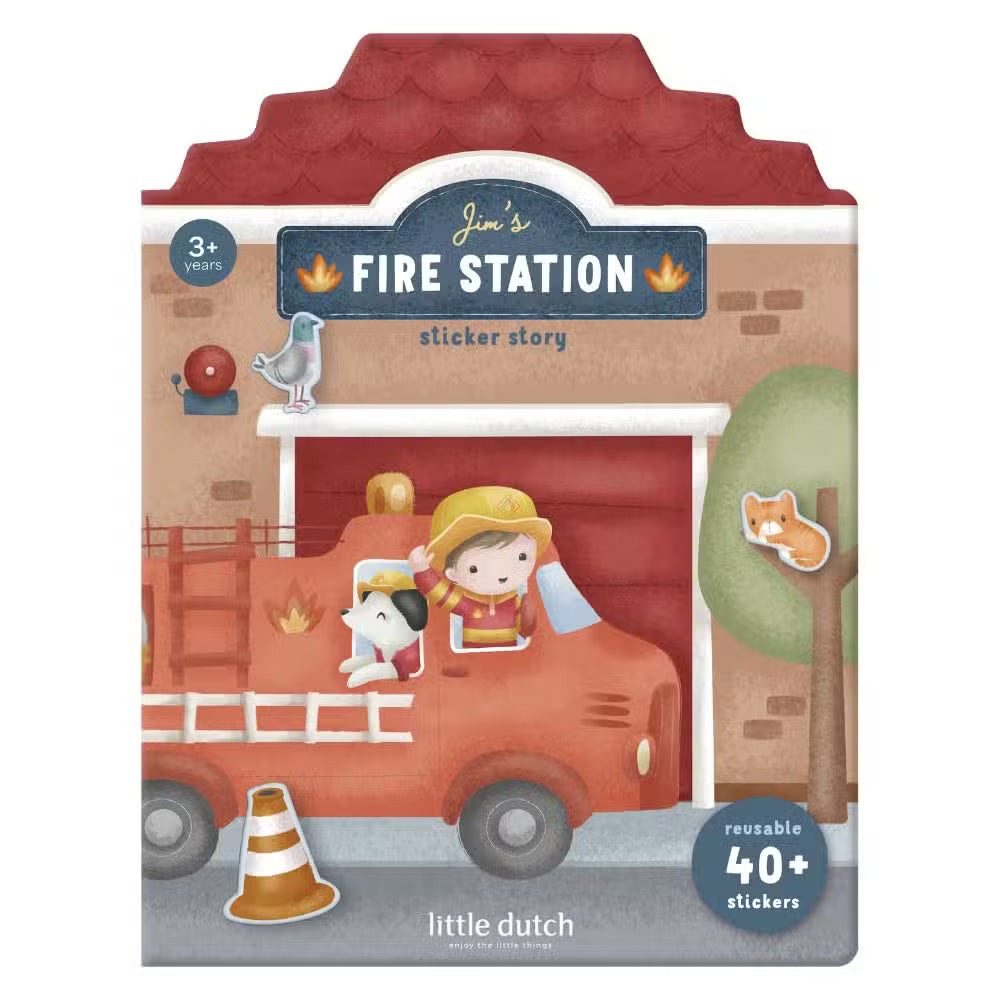 Little Dutch Klistermærkebog Jims Brandstation