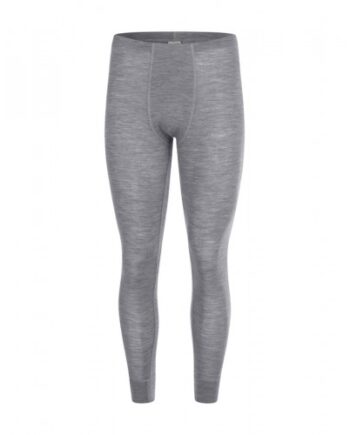 Longjohns Til Herre   100  Merino Uld  1x1 Rib Grey Melange