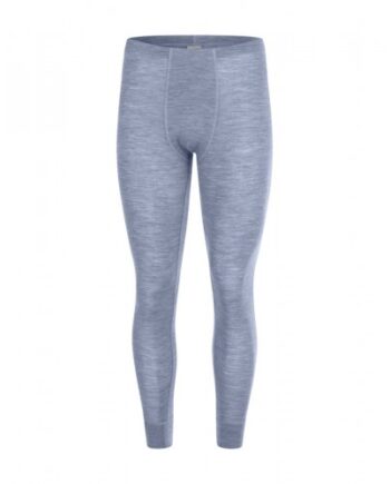 Longjohns Til Herre   100  Merino Uld  1x1 Rib   Light Blue Melange