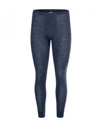 Longjohns Til Herre   100  Merino Uld  1x1 Rib Navy Melange