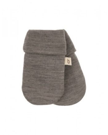 Luffer   100  økologisk Merino Uld Til Baby Og Børn 50 56 Light Brown Melange