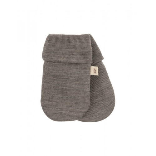Luffer   100  økologisk Merino Uld Til Baby Og Børn 50 56 Light Brown Melange
