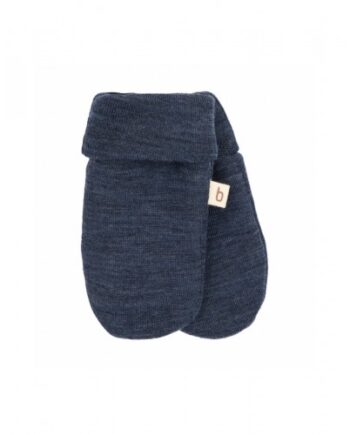 Luffer   100  økologisk Merino Uld Til Baby Og Børn 50 56 Navy Melange