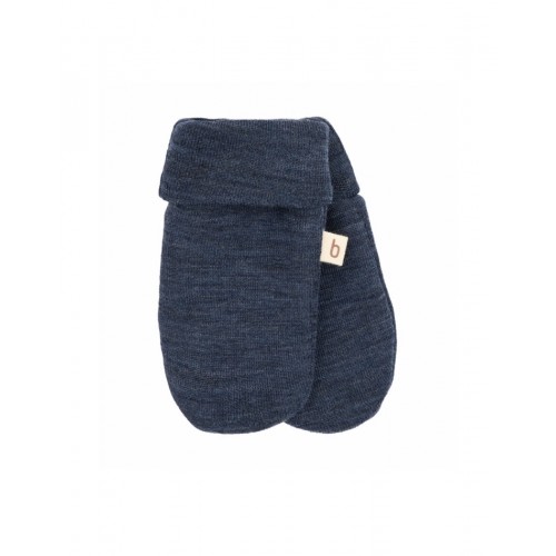 Luffer   100  økologisk Merino Uld Til Baby Og Børn 50 56 Navy Melange
